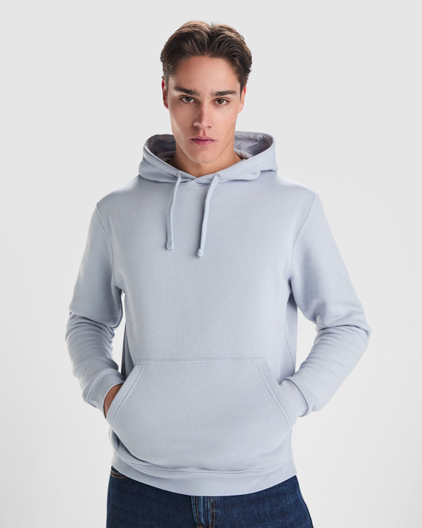 Roly Urban men's hoodie in white, alternative view, ready for logo printing or embroidery