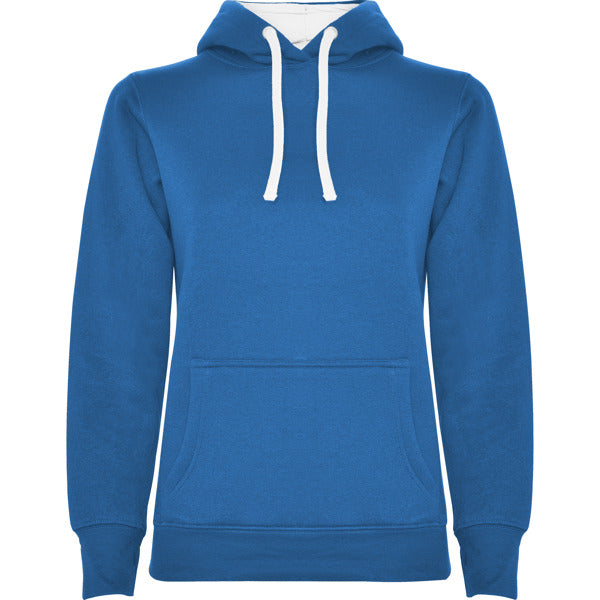 Roly Urban Woman women's hoodie in royal blue/white, ready for logo printing or embroidery