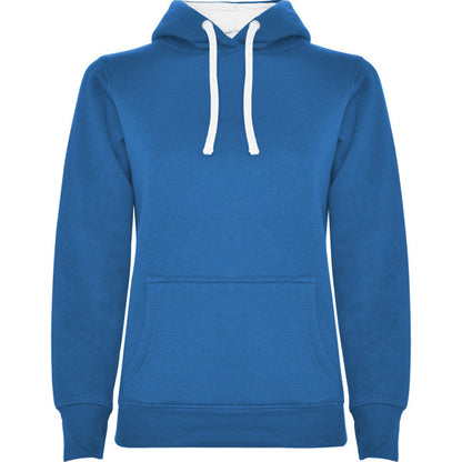 Roly Urban Woman women's hoodie in royal blue/white, ready for logo printing or embroidery