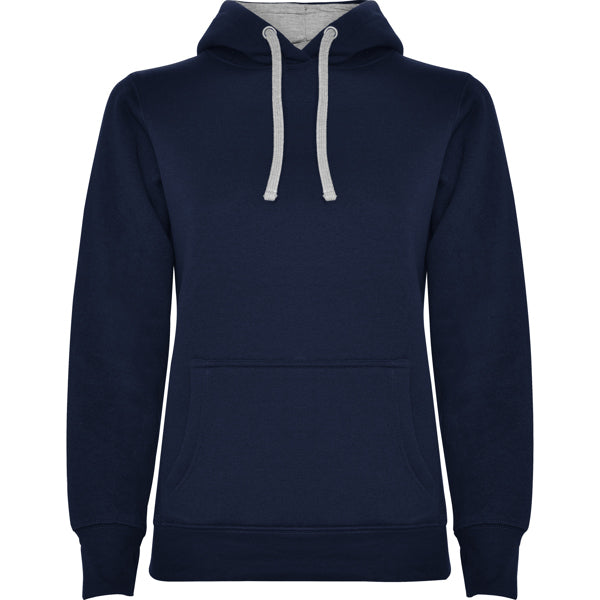 Roly Urban Woman women's hoodie in navy blue/heather grey, ready for logo printing or embroidery