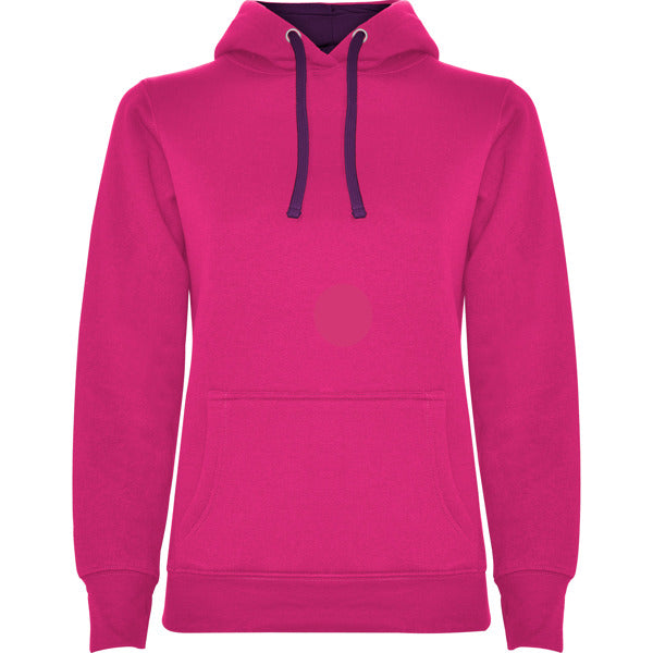 Roly Urban Woman women's hoodie in rosette/purple, ready for logo printing or embroidery