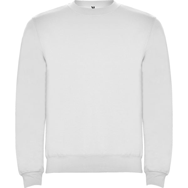Roly Clasica unisex jumper in white, ready for logo printing or embroidery