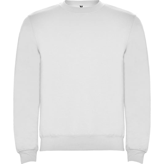 Roly Clasica unisex jumper in white, ready for logo printing or embroidery