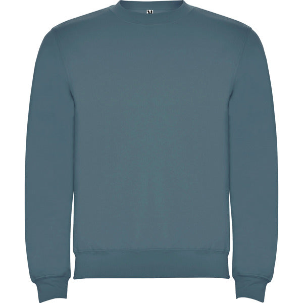 Roly Clasica unisex jumper in storm blue, ready for logo printing or embroidery