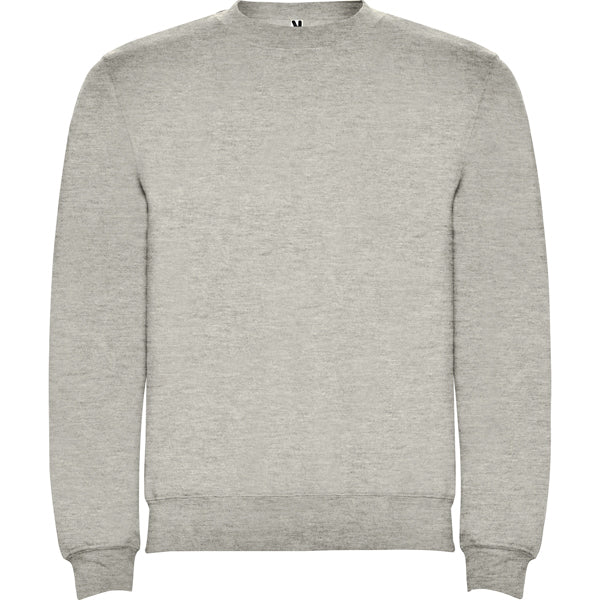 Roly Clasica unisex jumper in ash white melange, ready for logo printing or embroidery