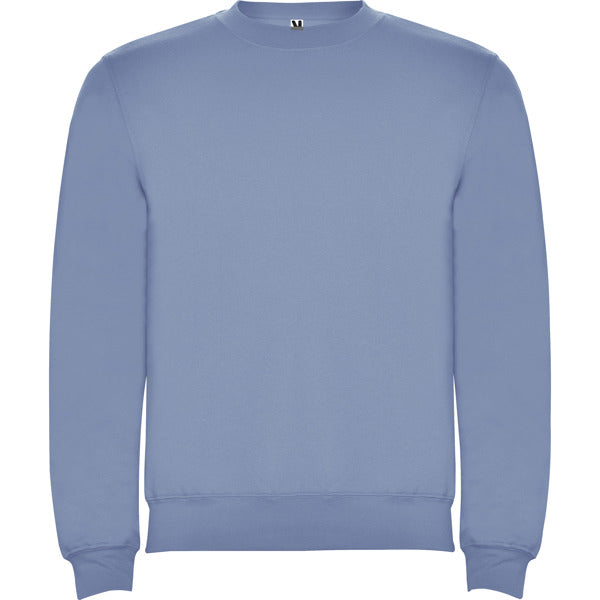Roly Clasica unisex jumper in zen blue, ready for logo printing or embroidery