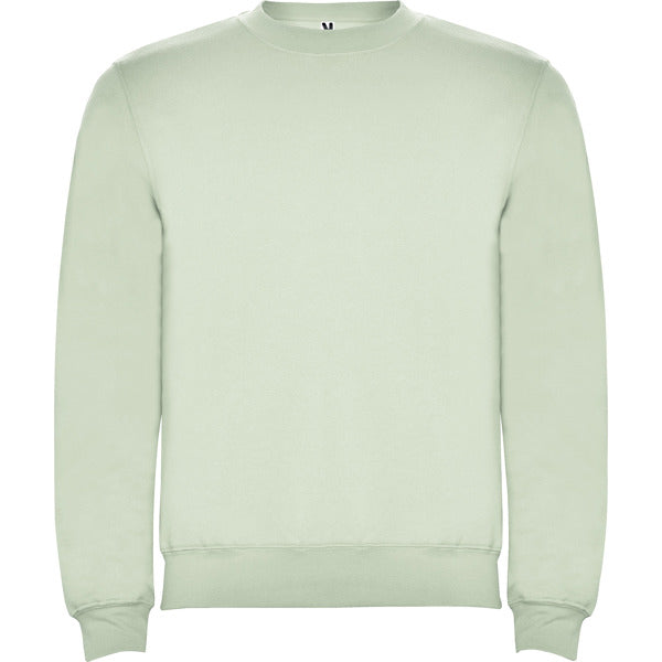 Roly Clasica unisex jumper in mist green, ready for logo printing or embroidery