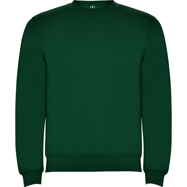 Roly Clasica unisex jumper in bottle green, ready for logo printing or embroidery