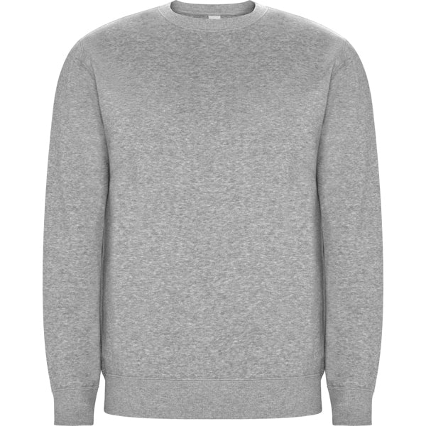 Roly Batian unisex sweatshirt in heather grey, ready for logo printing or embroidery
