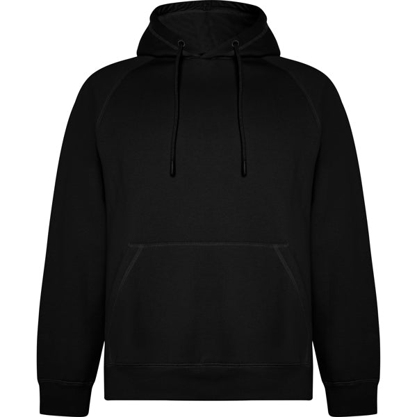 Roly Vinson unisex hoodie in black, ready for logo printing or embroidery