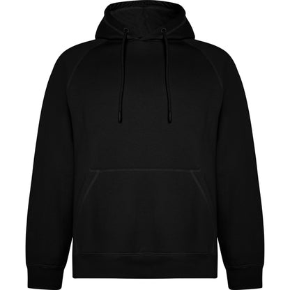 Roly Vinson unisex hoodie in black, ready for logo printing or embroidery