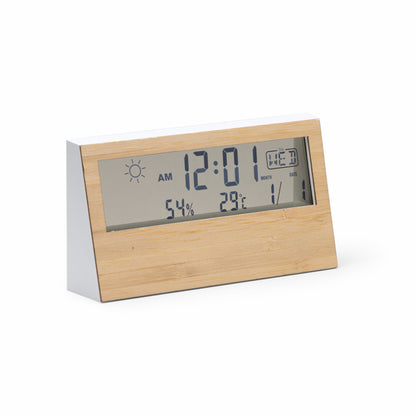 Stamina Cronos aBS and bamboo weather station, ready for laser engraving