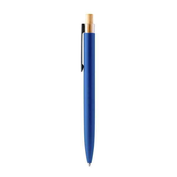 Stamina Tansa bamboo and recycled aluminium ball pen in royal blue, ready for laser engraving
