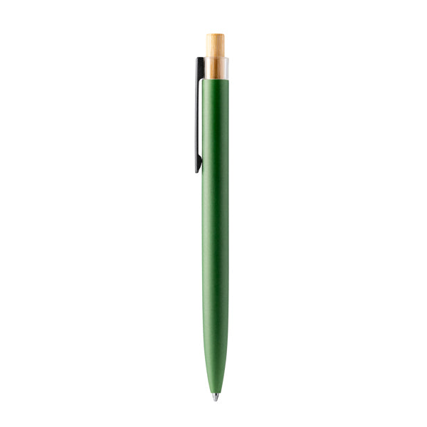 Stamina Tansa bamboo and recycled aluminium ball pen in dark green, ready for laser engraving