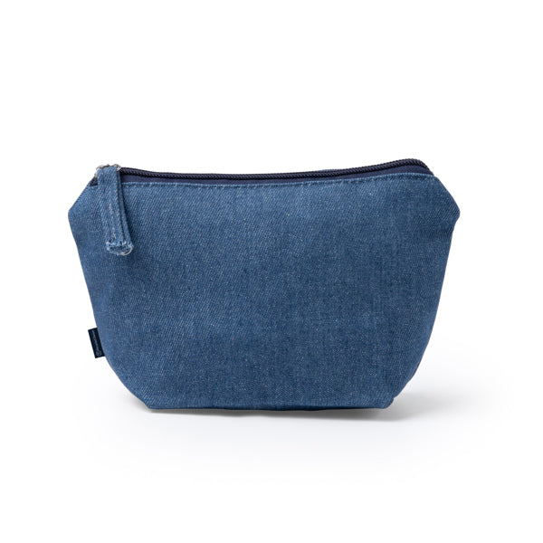 Stamina Wesly denim fabric toiletry bag in blue jeans, ready for logo printing