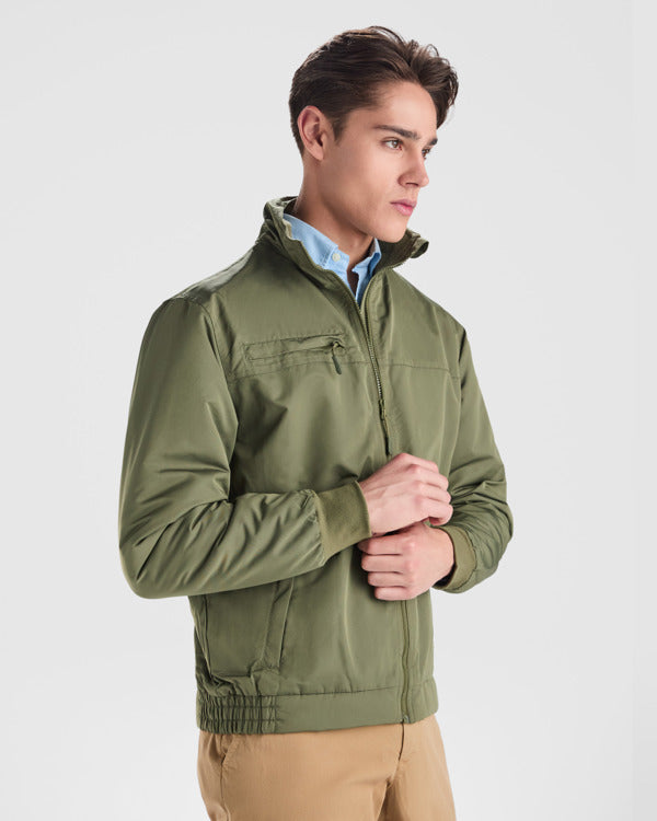 Roly Yukon men's padded jacket in black, alternative view, ready for logo printing or embroidery