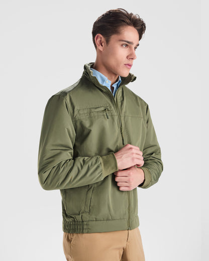 Roly Yukon men's padded jacket in black, alternative view, ready for logo printing or embroidery