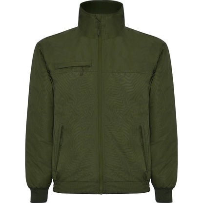 Roly Yukon men's padded jacket in army green, ready for logo printing or embroidery
