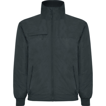 Roly Yukon men's padded jacket in dark lead, ready for logo printing or embroidery