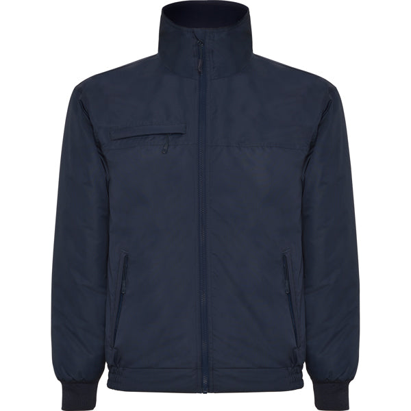 Roly Yukon men's padded jacket in navy blue, ready for logo printing or embroidery