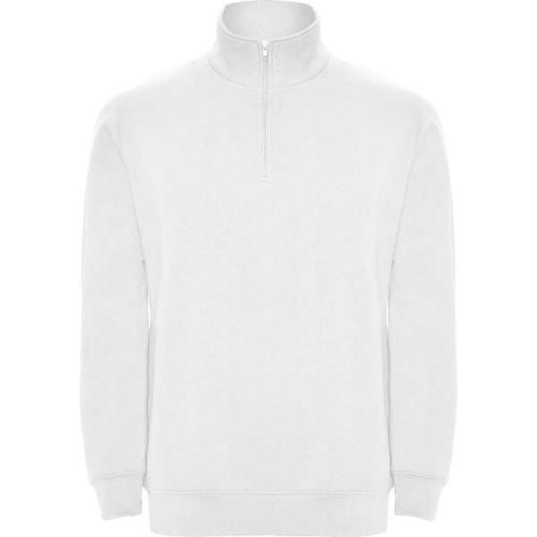 Roly Aneto men's sweatshirt in white, ready for logo printing or embroidery