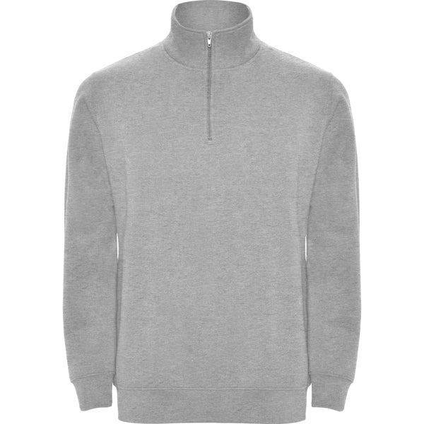 Roly Aneto men's sweatshirt in heather grey, ready for logo printing or embroidery