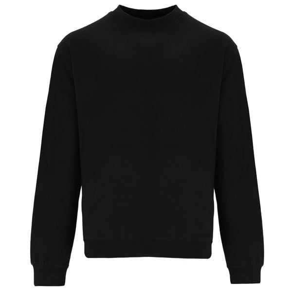 Roly Teleno unisex sweatshirt in black, ready for logo printing or embroidery