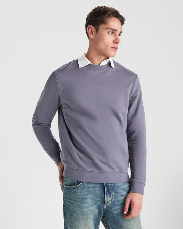 Roly Teleno unisex sweatshirt in black, alternative view, ready for logo printing or embroidery