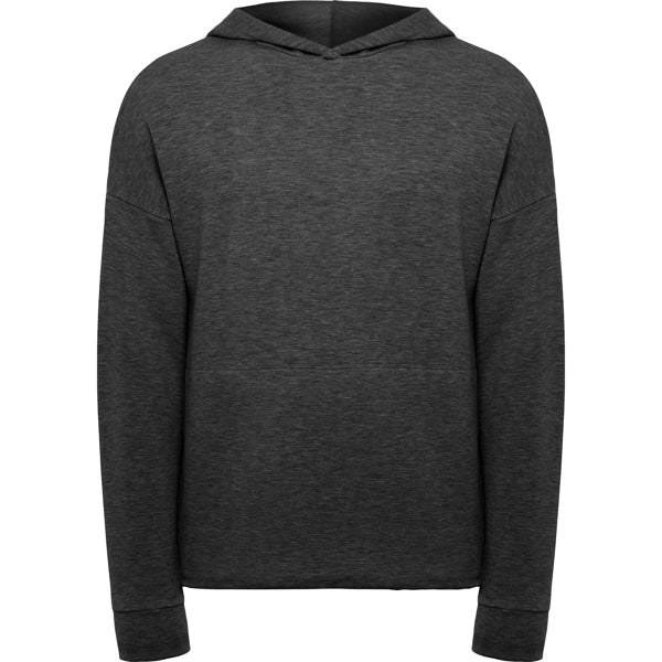 Roly Manaslu unisex hoodie in heather black, ready for logo printing or embroidery