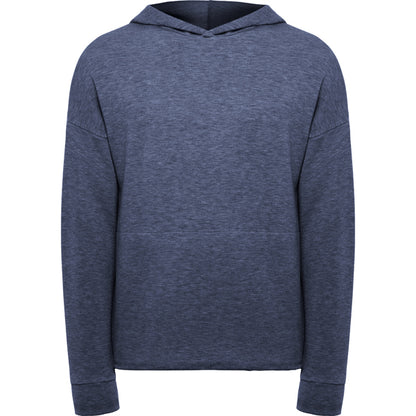 Roly Manaslu unisex hoodie in heather denim, ready for logo printing or embroidery