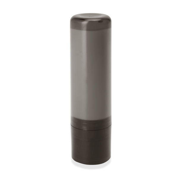 Stamina Lissen plastic lip balm in black, ready for logo printing