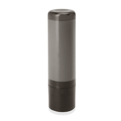 Stamina Lissen plastic lip balm in black, ready for logo printing