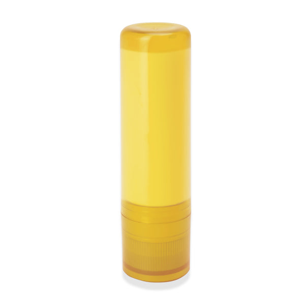 Stamina Lissen plastic lip balm in yellow, ready for logo printing