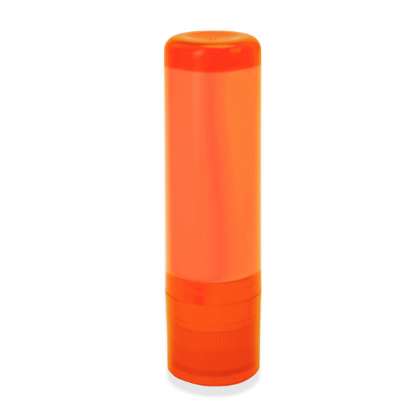 Stamina Lissen plastic lip balm in orange, ready for logo printing