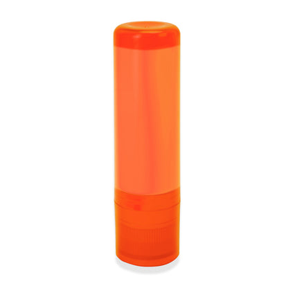 Stamina Lissen plastic lip balm in orange, ready for logo printing
