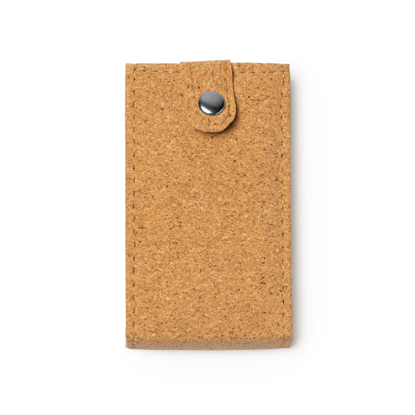 Stamina Podox manicure kit with cork case and snap fastener in beige, ready for laser engraving