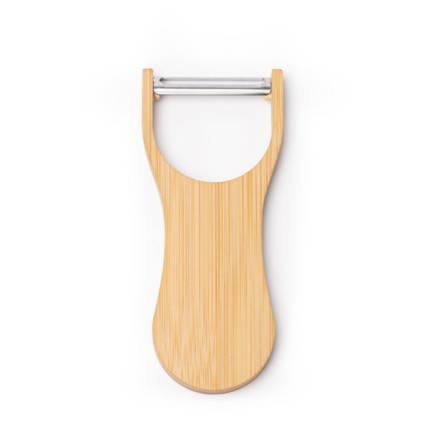 Stamina Lantok bamboo peeler with bottle opener in beige, ready for laser engraving