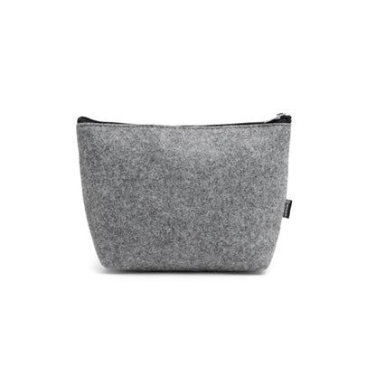 Stamina Avira recycled felt toiletry bag in grey, ready for logo printing