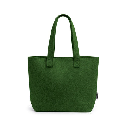 Stamina Carola recycled felt tote bag in fern green, ready for logo printing