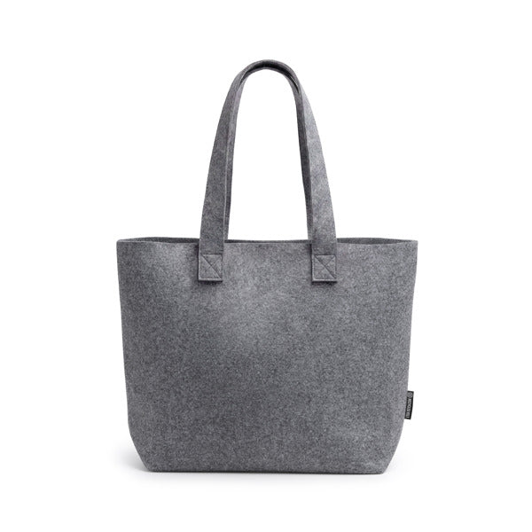 Stamina Carola recycled felt tote bag in grey, ready for logo printing