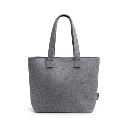 Stamina Carola recycled felt tote bag in grey, ready for logo printing