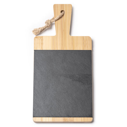Stamina Castel bamboo and slate chopping board in beige, ready for laser engraving