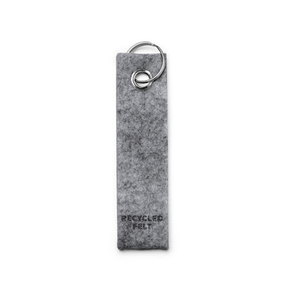 Stamina Gonax recycled felt keyring in grey, ready for logo printing