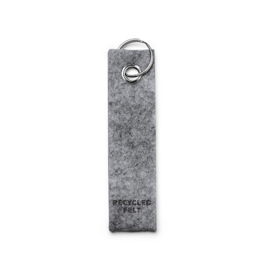 Stamina Gonax recycled felt keyring in grey, ready for logo printing