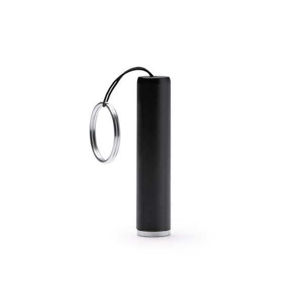 Stamina Zadar torch keychain in black, ready for laser engraving