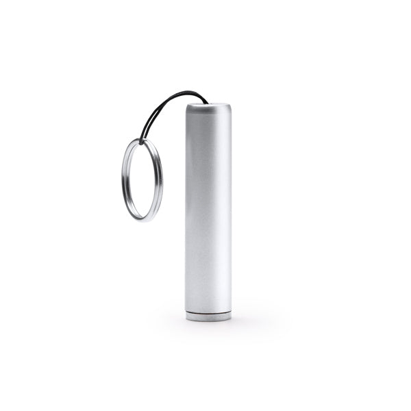 Stamina Zadar torch keychain in silver, ready for laser engraving