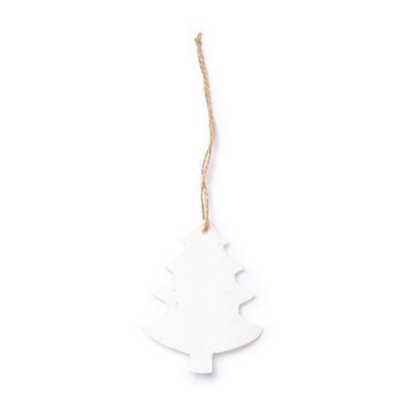 Stamina Savik recycled paper Christmas decoration in tree, ready for logo printing