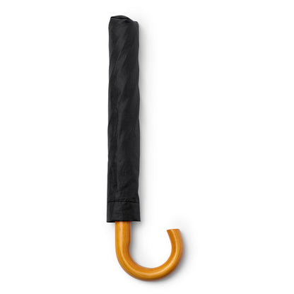 Stamina Kodiak RPET and wood umbrella in black, ready for laser engraving