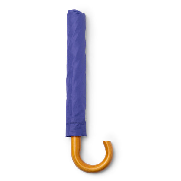 Stamina Kodiak RPET and wood umbrella in royal blue, ready for laser engraving