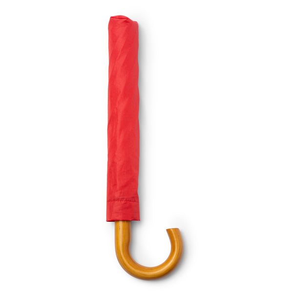 Stamina Kodiak RPET and wood umbrella in red, ready for laser engraving